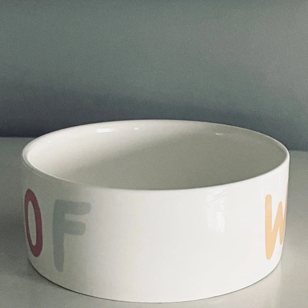 PetShop by Fringe Studio, Double Sided Large Woof Pet Bowl